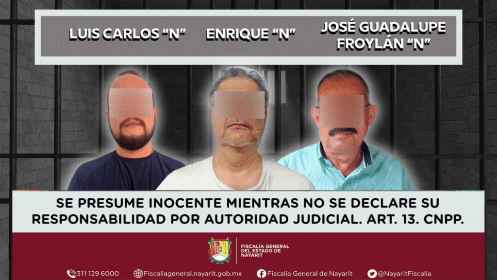 Tres sospechosos de fraude inmobiliario en Nayarit enfrentan prisión preventiva, según el juez