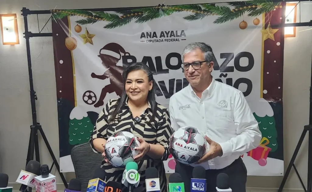 Ana Ayala lanza el Balonazo Navideño para promover el deporte y la convivencia entre los niños de Ahome