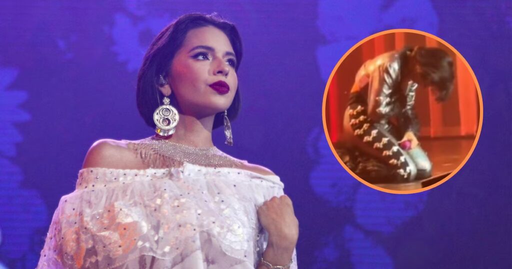 Ángela Aguilar bajo la mira tras conmoverse y arrodillarse en su concierto en Texas