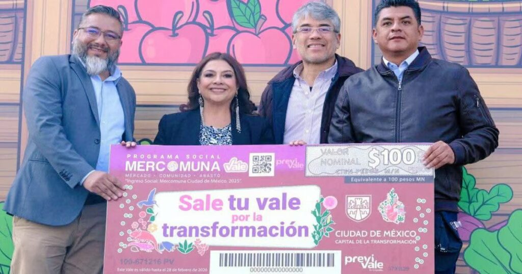 Brugada presenta Mercomuna en CDMX: descubre cuánto recibieron los beneficiarios en vales.