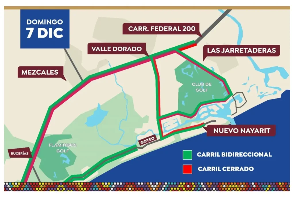 Caos vial esperado en la Federal 200 durante el Ironman 70.3 en Bahía de Banderas