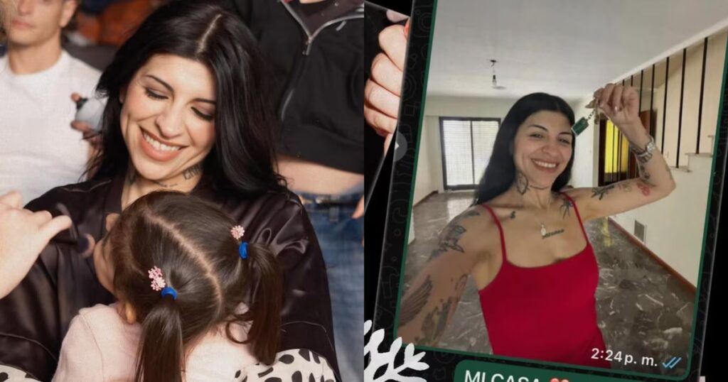 Cazzu muestra su nueva casa y comparte una adorable foto de Inti en Navidad