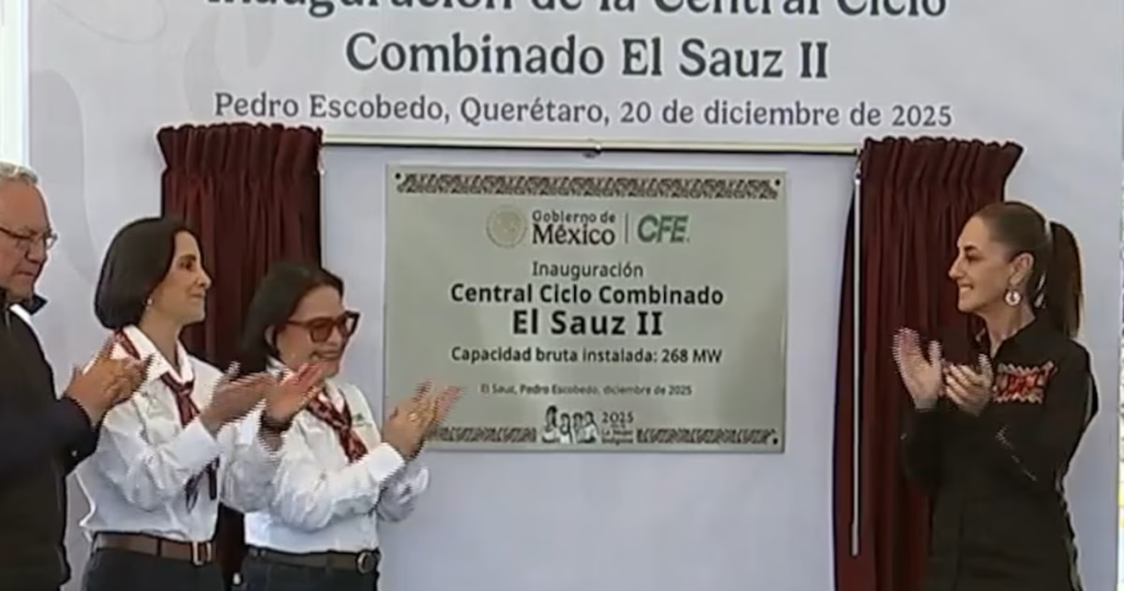Claudia Sheinbaum presenta nueva planta eléctrica en Querétaro, destacando el trabajo de los empleados de CFE