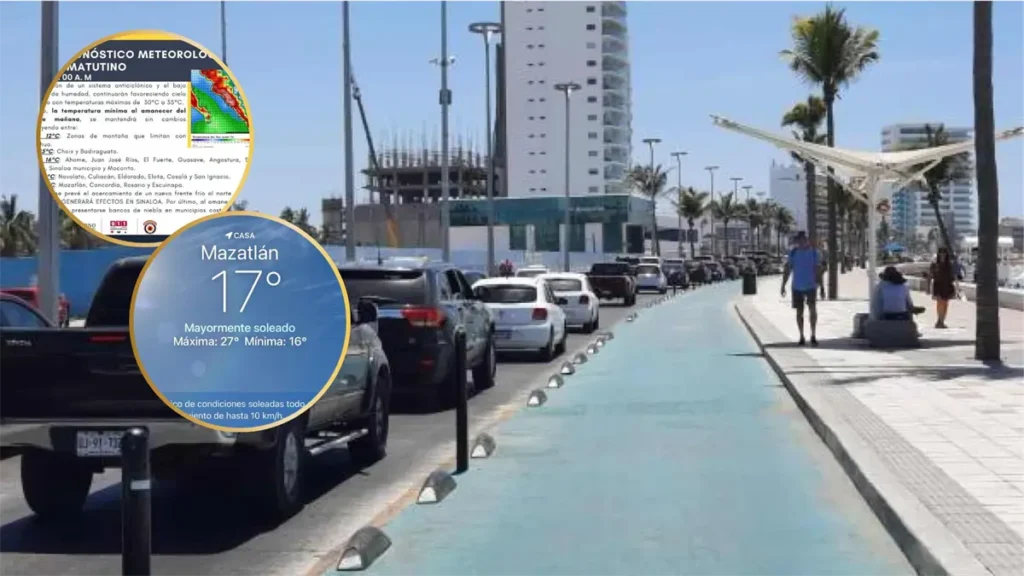 Clima en Mazatlán este 18 de diciembre: día soleado con temperaturas alcanzando los 27 °C