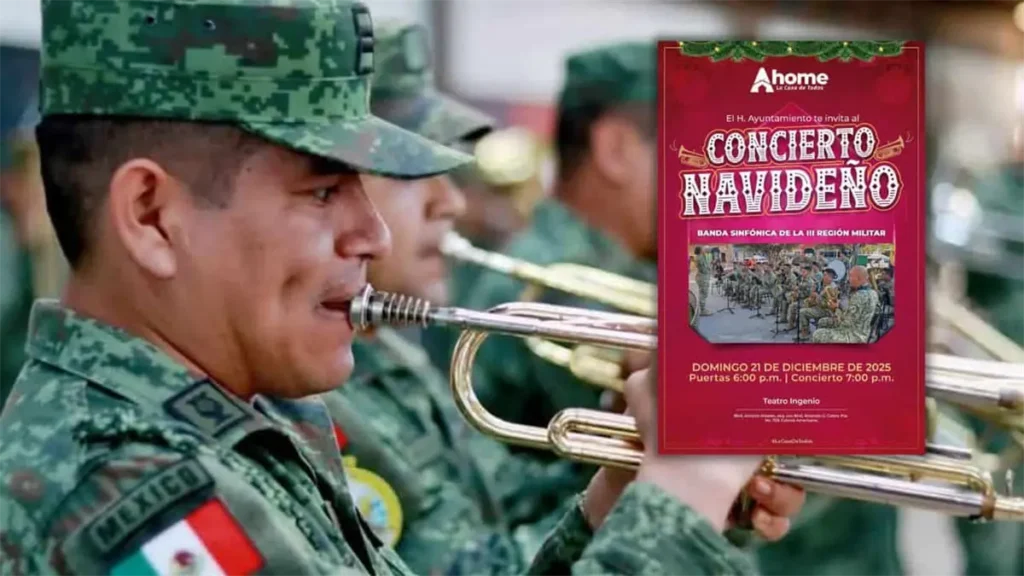 Concierto navideño del Ejército Mexicano en Los Mochis: Fechas y ubicación reveladas
