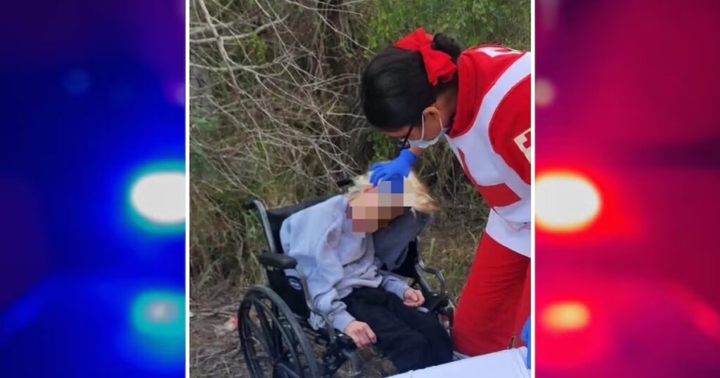 Dejan a anciana en silla de ruedas junto a la carretera en Tamaulipas