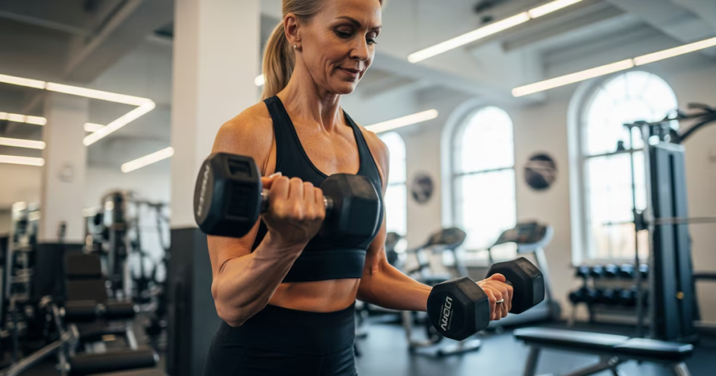 Ejercicios clave para deshacerse de las “alas de murciélago” y tonificar los brazos tras los 50: menos peso, más resistencia.