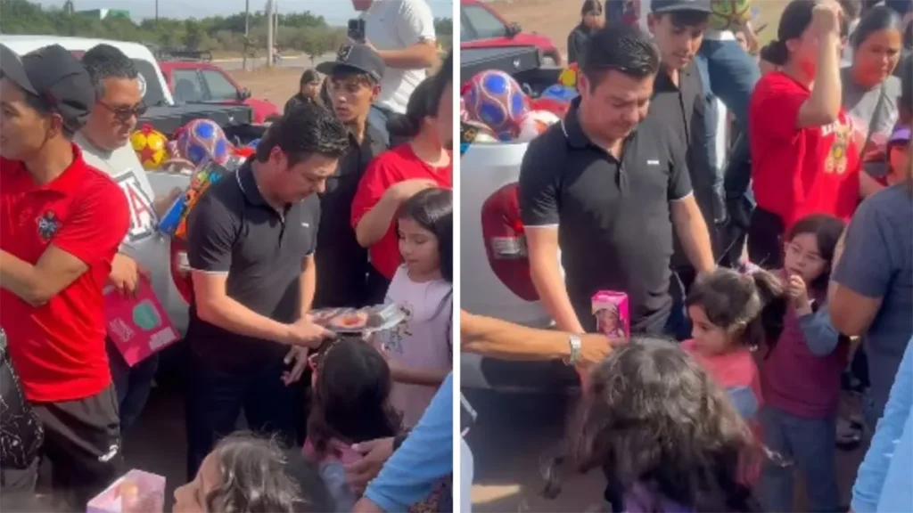 El Travieso Arce sorprende a los niños de Los Mochis con juguetes esta Navidad | VIDEO