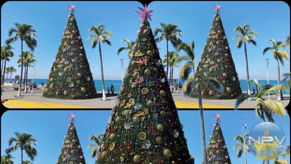 El árbol de Navidad del Malecón en Puerto Vallarta enciende la magia de la temporada festiva