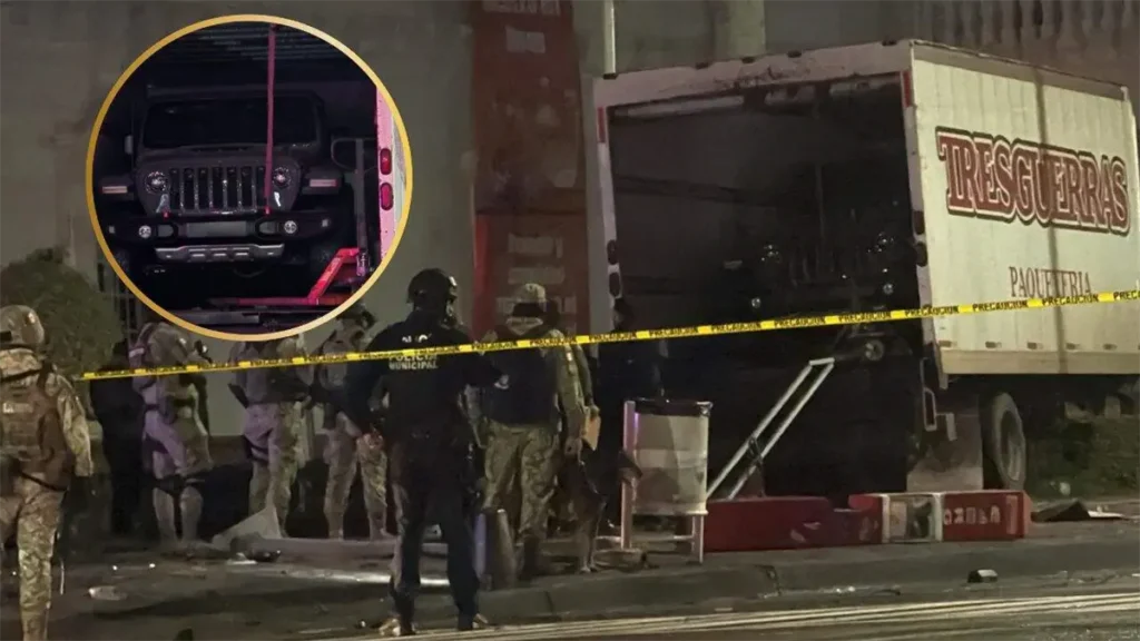 Fiscalía confirma que Jeep robada fue hallada en un camión de paquetería en el Centro de Culiacán