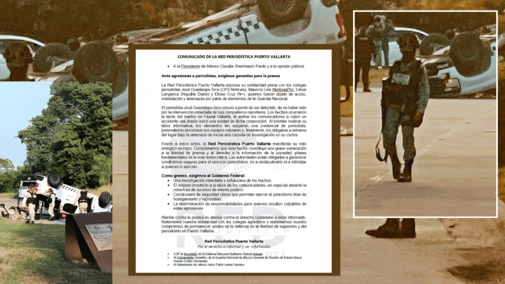 Guardia Nacional intimida a periodistas en la cobertura de un accidente vehicular