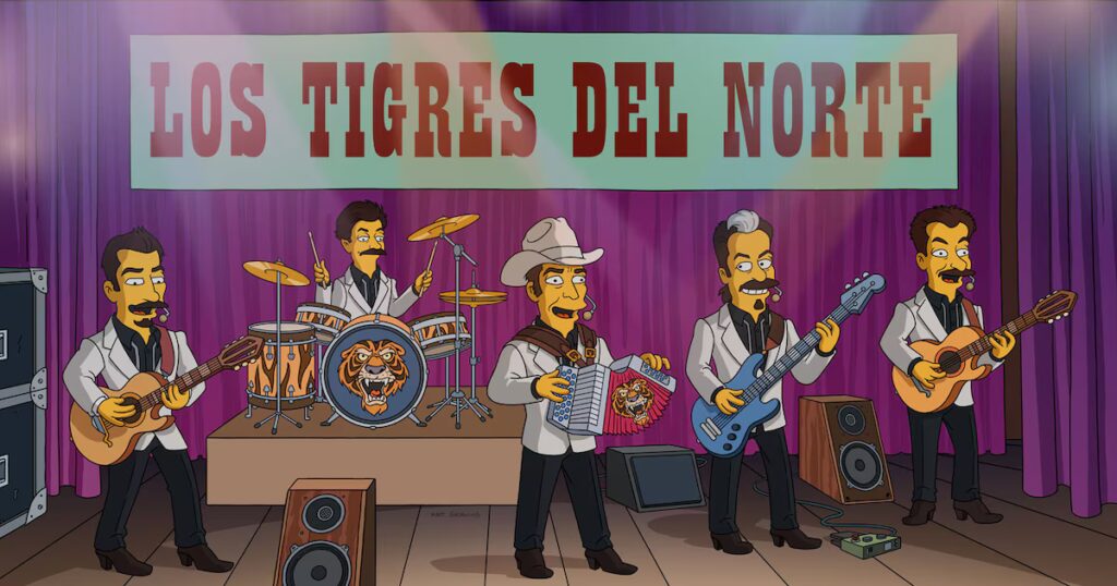 Los Tigres del Norte en Los Simpson: recreando el icónico “Corrido de Pedro y Homero”