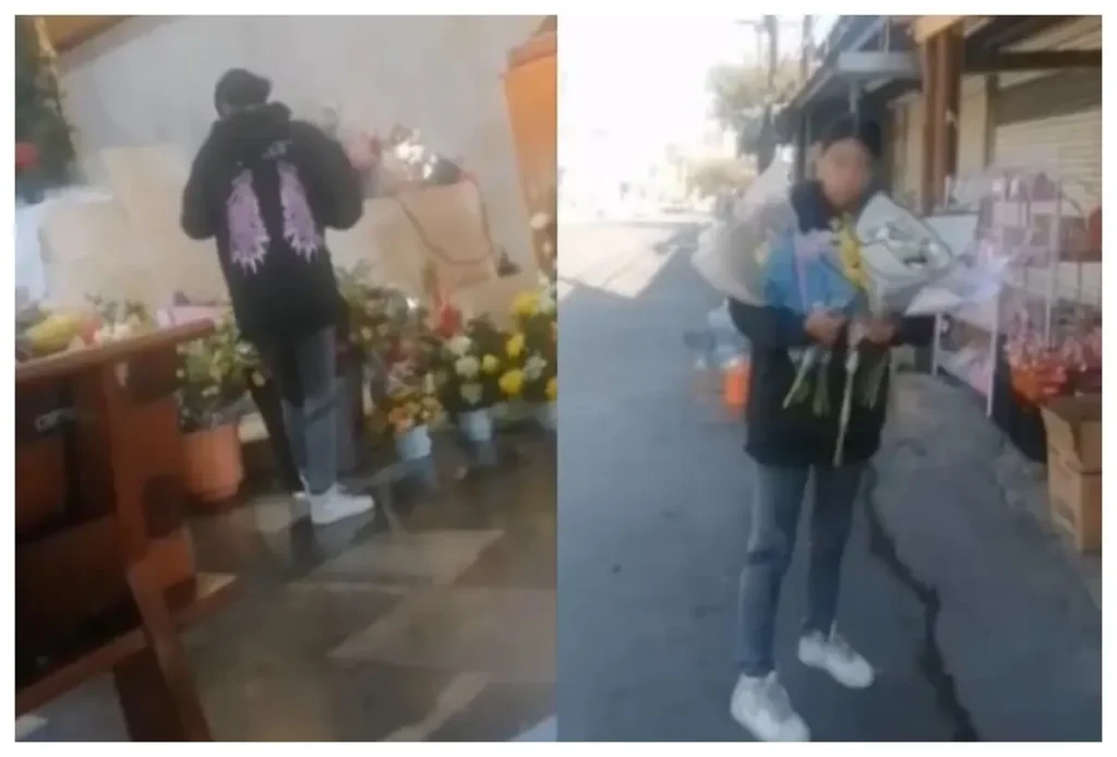 Mujer es sorprendida robando flores de ofrendas en la Basílica de Guadalupe de Monterrey para su reventa