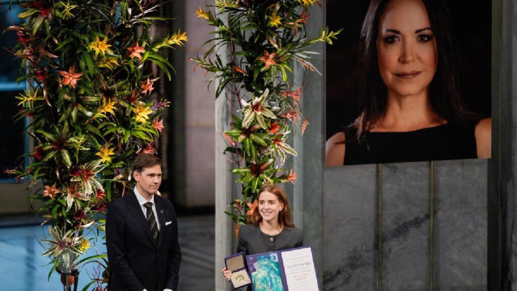 Premio Nobel de la Paz para María Corina Machado: ¿Por qué su hija recibió el premio en lugar de ella?