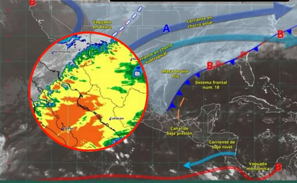 Pronóstico del 5 de diciembre: Fuertes lluvias y posibilidad de aguanieve en Sinaloa