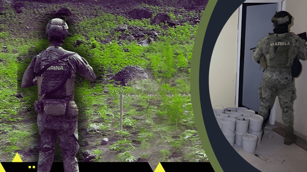 Semar desmantela cultivo de 90,000 plantas de marihuana en Ixtlán del Río, Nayarit