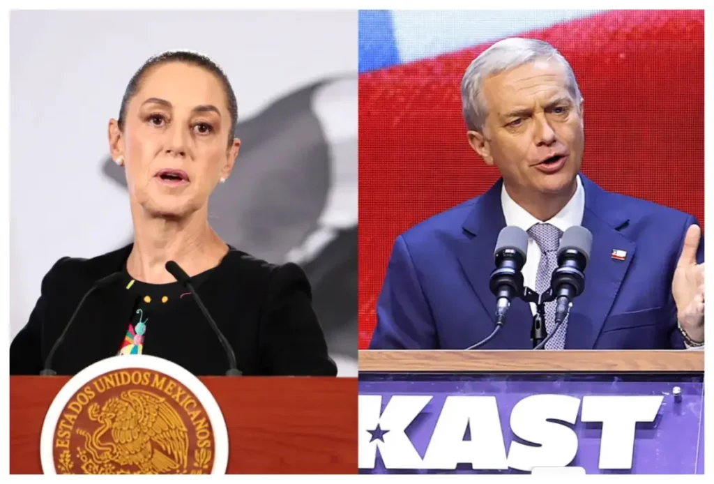 Sheinbaum celebra la victoria electoral de José Antonio Kast en Chile