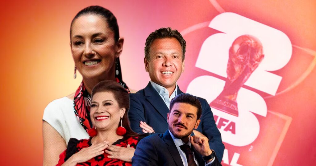Sheinbaum se une a Brugada, Pablo Lemus y Samuel García en la sede del sorteo para el Mundial 2026