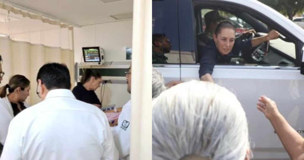 Sheinbaum visita Salina Cruz para dialogar con pacientes y familiares tras el accidente del Tren Interoceánico.