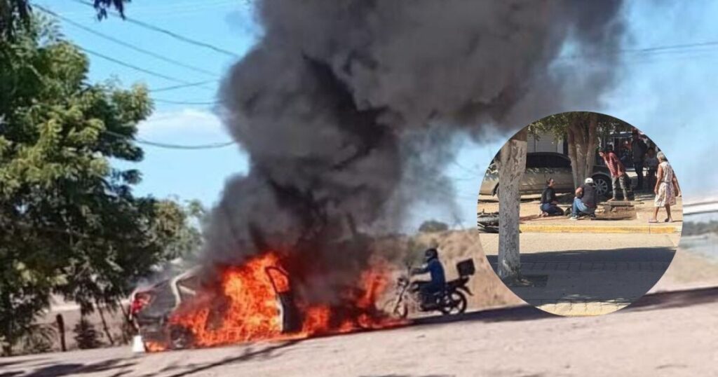 Última Noticia: Balacera y vehículos en llamas en Villa Juárez, Navolato
