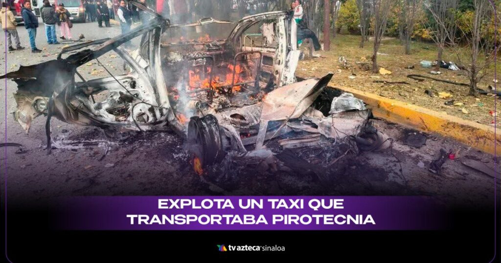 VIDEO| ¡Desastre! Explosión de taxi cargado de pirotecnia deja a una menor herida