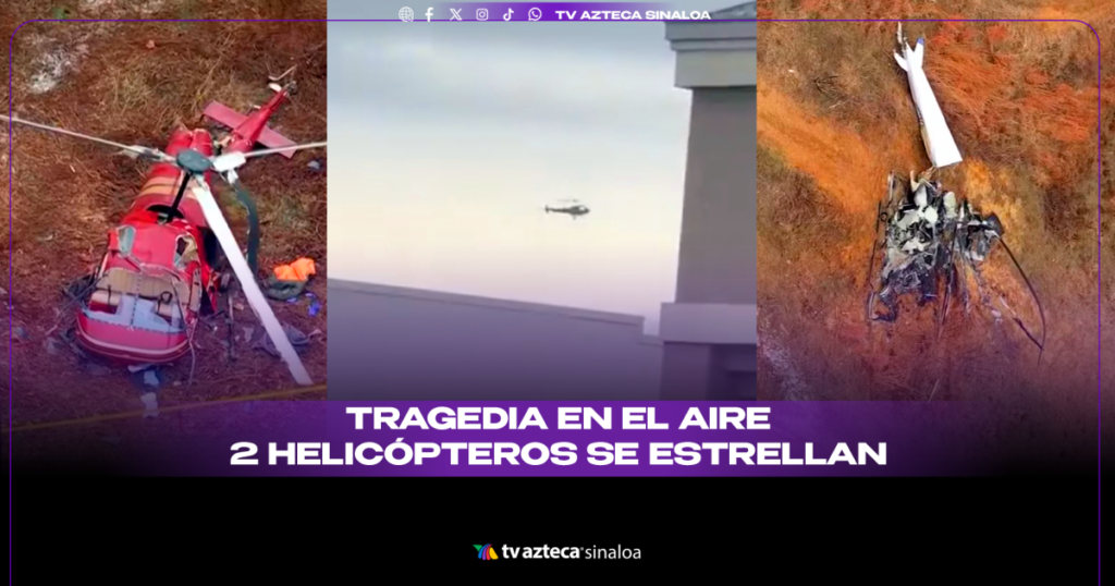VIDEO| ¡Desastre aéreo! Colisión entre dos helicópteros provoca un accidente fatal