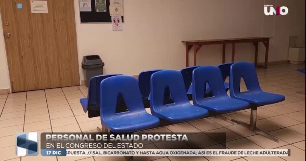 VIDEO| ¡Piden condiciones básicas! Trabajadores del Sector Salud protestan en el Congreso del Estado en Culiacán