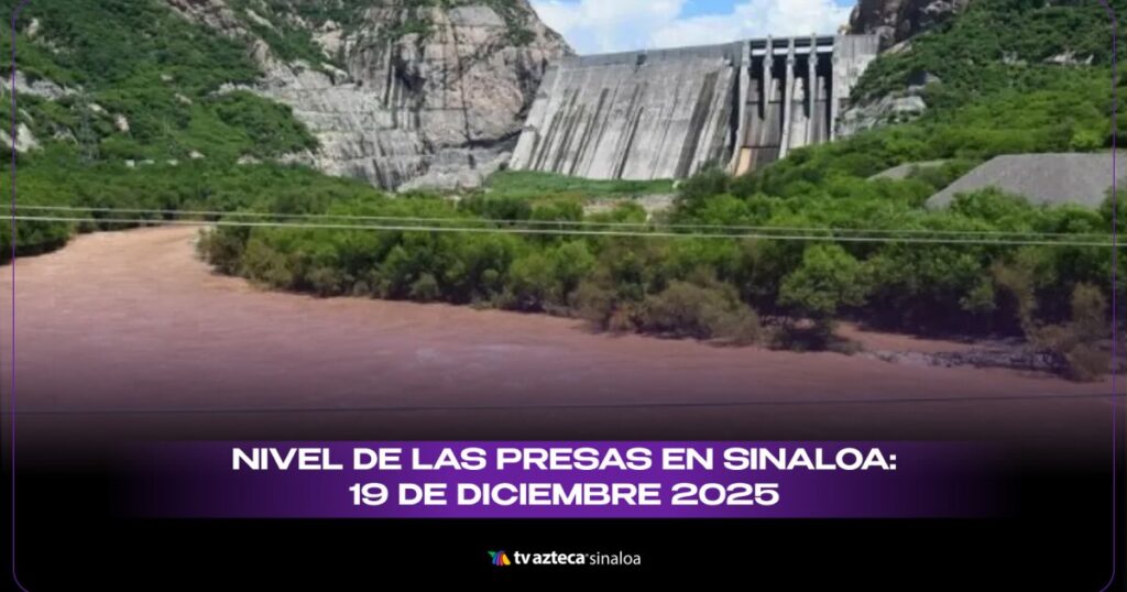 VIDEO| ¿Cuál es el nivel actual de las presas en Sinaloa? Actualización del 19 de diciembre de 2025