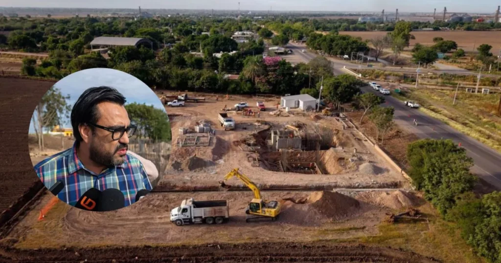 ¡Estará terminada en enero! El alcalde Juan de Dios Gámez supervisa la edificación de la planta de tratamiento de agua El Salado