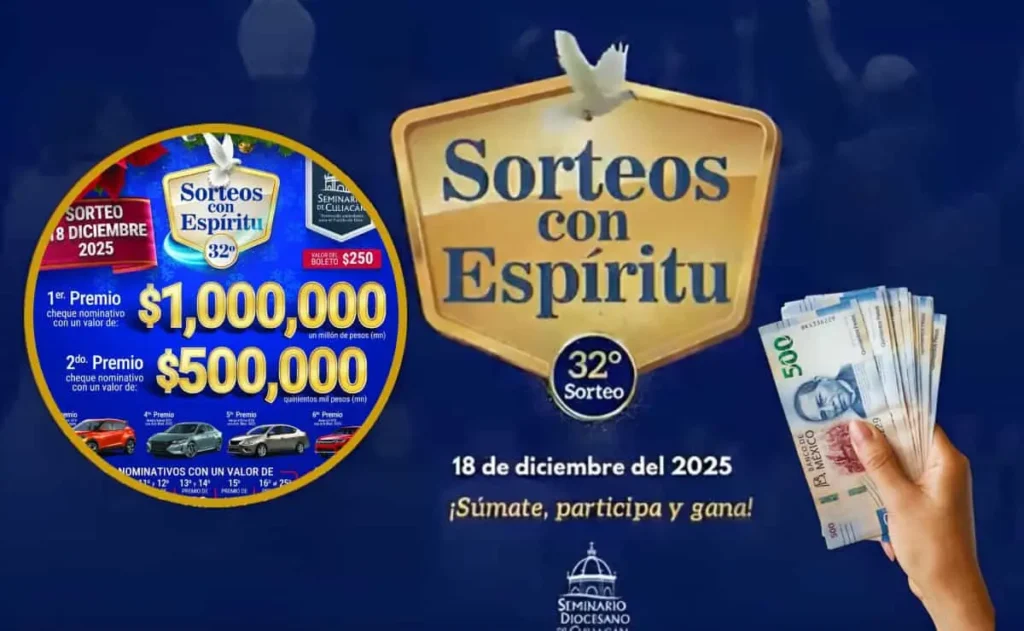 ¡Hoy es el gran día! Descubre los premios del Sorteo del Seminario de Culiacán 2025.