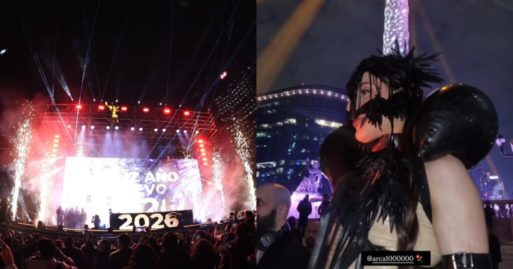 Arca revela fotos impactantes de su show en Paseo de la Reforma por el Año Nuevo en México