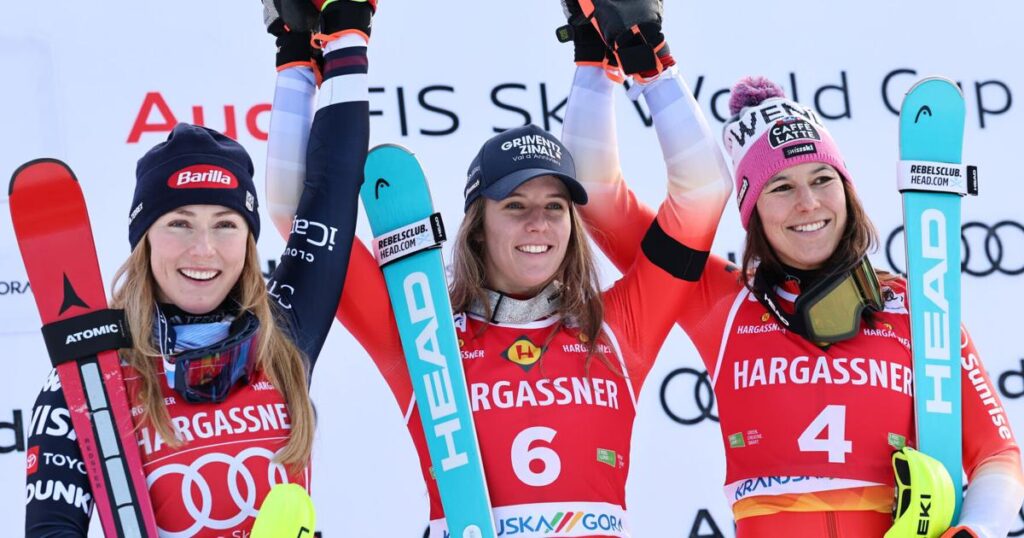 La esquiadora suiza Rast pone fin a la racha de seis victorias de Shiffrin en las slaloms de la Copa del Mundo, con las Olimpiadas a la vista.